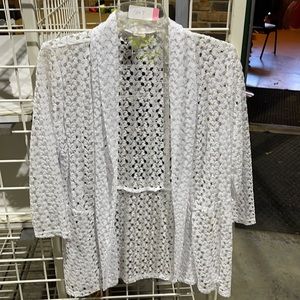 Allison Daley long sleeve jacket. White size s/o